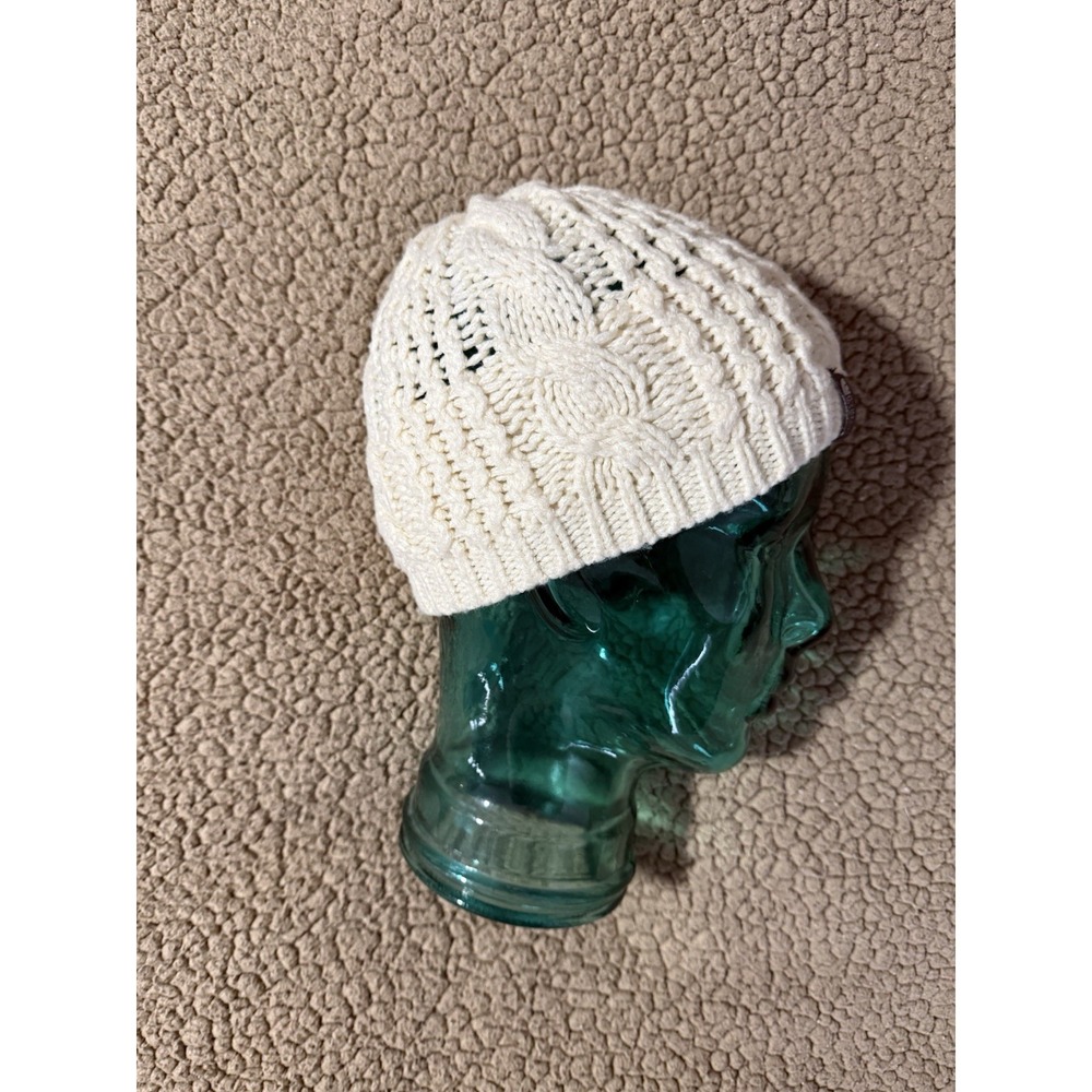 Women's The North Face Fleece Lined Cream Knit Beanie - One Size - Picture 2 of 9